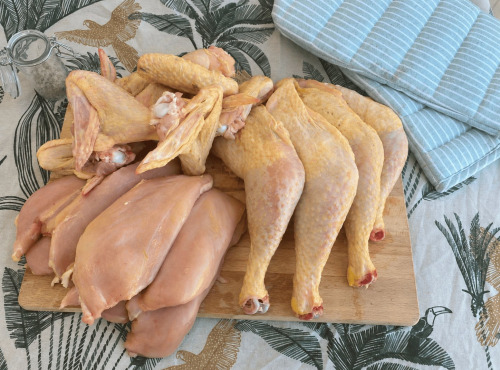 Ferme des Gravelines - Lot « La découpe en fête » - 1kg cuisses, 1kg de filets, 1kg d'ailes