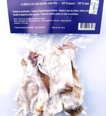 Le Lapin du Cotentin - FRIANDISE POUR CHIEN - OREILLES DE LAPIN