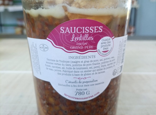 L'Armoire à Conserves - Saucisses Lentilles façon Grand-Pére