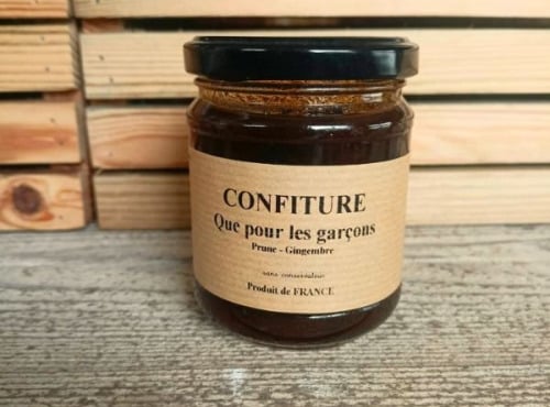 Piments et Moutardes du Périgord - Confiture Prune & Gingembre 200g