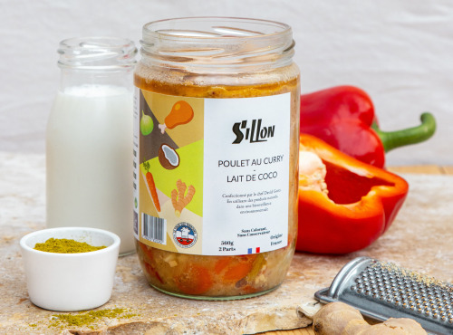Sillon Conserverie - Poulet Curry Coco, Épeautres et petits Légumes 550g