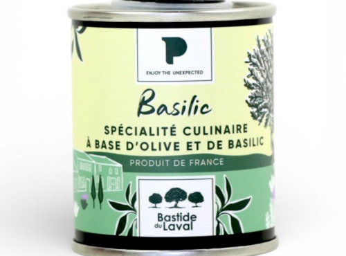 Moulin à huile Bastide du Laval - Huile d'olive Basilic bidon 10cl - Bastide du Laval x marque Provence
