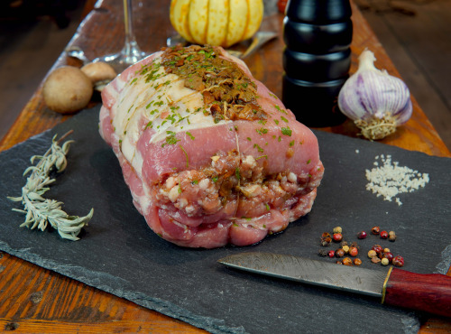 La Ferme du Chaudron - [Précommande] Rôti farci aux cèpes Bio 1kg