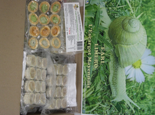 Limero l'Escargot Mayennais - Assiette De 12 Mini Bouchées D'escargots Gros Gris FRAIS Garnies Aux 3 Beurres -