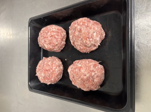 La Ferme du Chaudron - Boulettes nature de porc Bio 480g (4 pièces)