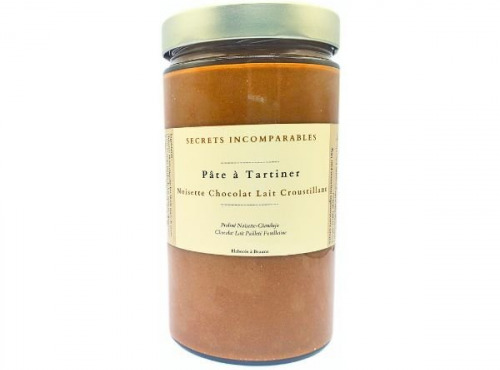 Secrets Incomparables - Pâte à Tartiner Noisette du Piémont IGP Chocolat Lait Croustillant 720g