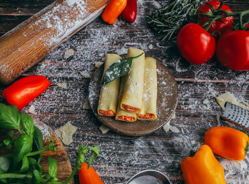 Saveurs Italiennes - Cannelloni au poivron et au chorizo - 2 à 3 pers