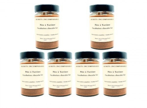 Secrets Incomparables - Pâte à Tartiner Cacahuètes Chocolat Lait (Offre -10%: 200gx6)