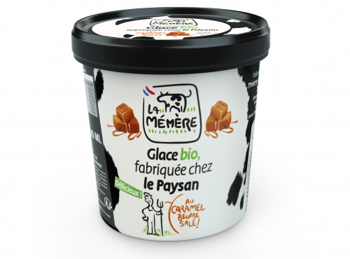 Les Glaces du Semnon - La Mémère - Glace au caramel beurre salé bio 500ml X8