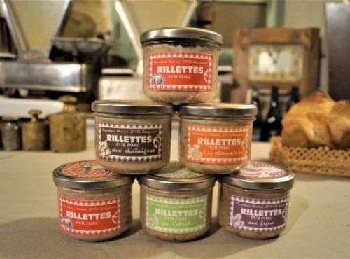 Charcuterie Mannei - Assortiment de 5 Rillettes Fermières au Porc Noir Nustrale + 1 Offerte