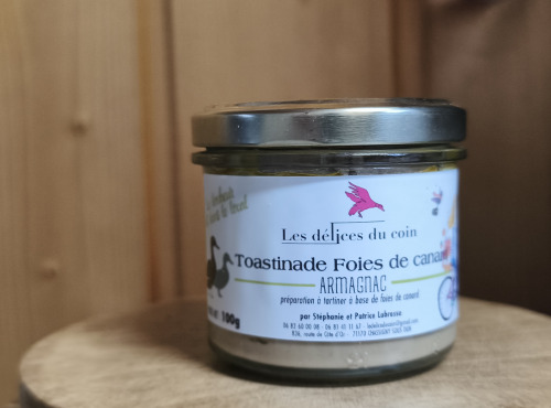 Les Délices du Coin - Toastinade foies de canard et armagnac 100g