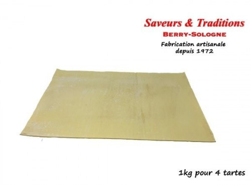 Saveurs & Traditions Berry-Sologne - Pâte feuilletée fraîche 3x1kg