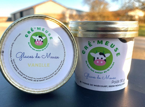 Glaces de Meuse - Lot 24 x P'tit Pot "Vanille Tahitensis" - Crème glacée (90gr)