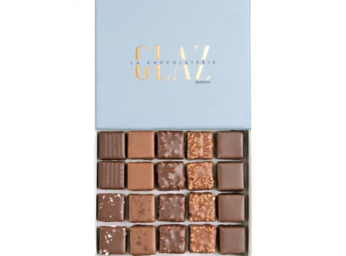 Glaz la chocolaterie de la presqu’île - Coffret "Hoëdic" assortiment pralinés noir et lait