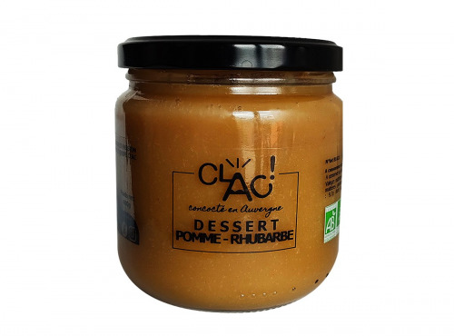 CLAC Conserverie - Dessert pomme rhubarbe bio - 400g