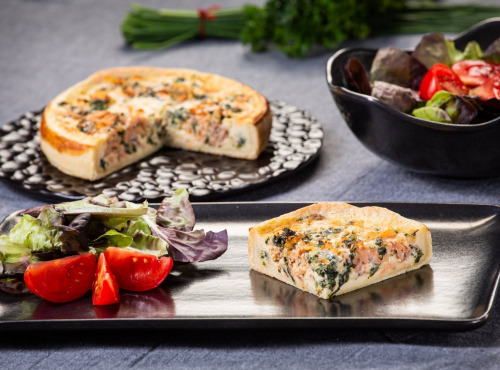 Traiteur Gourmet d'Alsace - Quiche Saumon épinards 2 pers