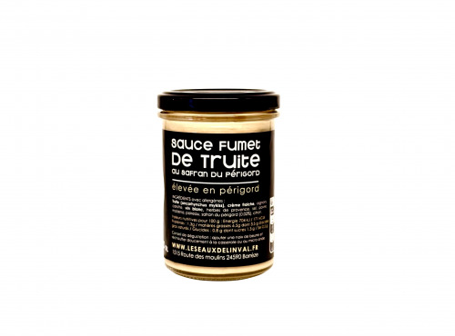 Pisciculture des eaux de l'Inval - Sauce fumet de truite safran 200 ml