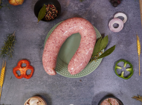 Boucherie Lefeuvre - Saucisson à l'ail Porc Duroc d'olives