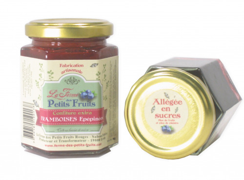 La Ferme des petits fruits - Confiture De Framboises Épépinées Allégée En Sucres