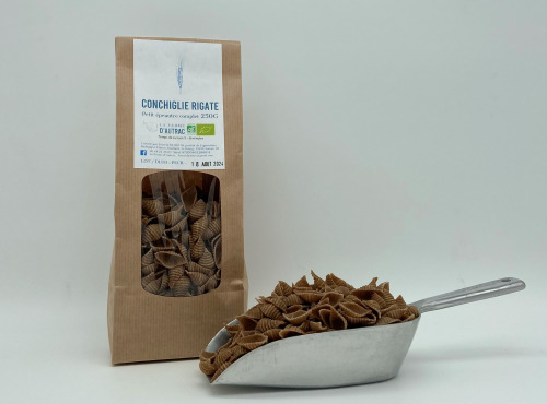 La Ferme d'Autrac - Conchiglie Rigate à la farine de Petit Epeautre BIO 250 G