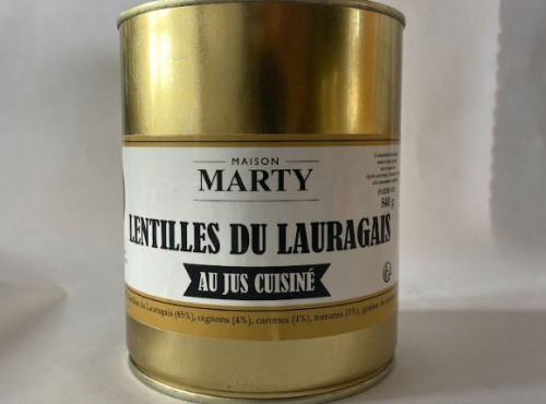 CHARCUTERIE MAISON MARTY - Lentilles du lauragais - au jus cuisiné 840g