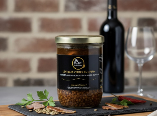 Esprit Foie Gras - Lentilles Vertes Du Puy Cuisinées Aux Manchons De Canard Confits