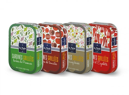 La Perle des Dieux - Assortiment de sardines grillées - panaché de 4 boîtes