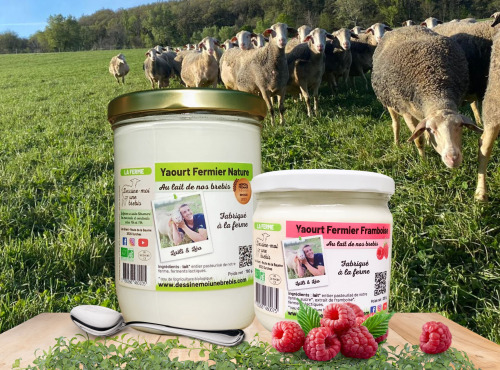 Dessine moi une brebis - Yaourt Brebis Nature 780g + 320g Framboise