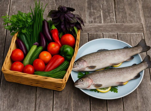 Nature et Saveurs - Ferme Aquaponique et Permacole Astérienne - Le Panier Terroir Aquatique – Légumes & Duo de Truite blanche