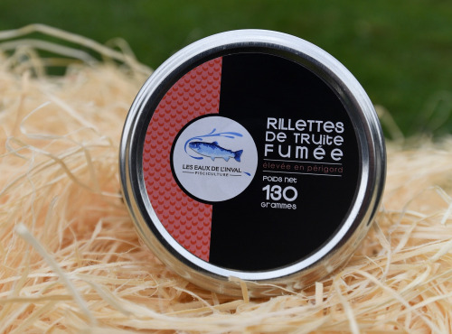 Pisciculture des eaux de l'Inval - Rillettes de Truite Fumée - 130 gr