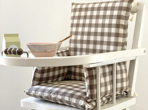 Timouny - Coussin chaise haute Vichy
