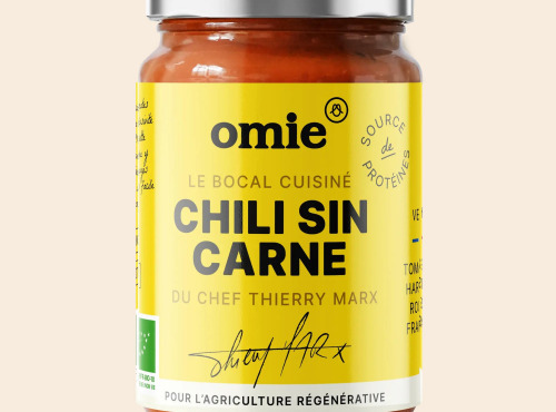 Omie - Chili sin carne bio - tomates et haricots rouges français - 340 g