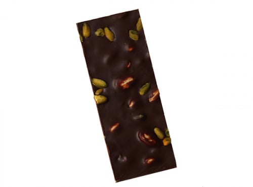 Maison Le Roux - Tablette Chocolat Noir Amandes & Pistaches 62% Cacao