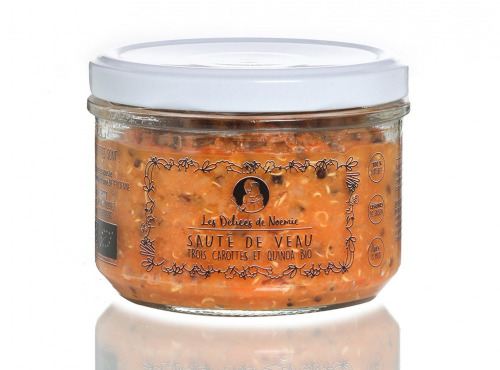 Les délices de Noémie - Petits Pots Bébé 8 Mois: Lot de 6 Sauté de veau trois carottes et quinoa Bio