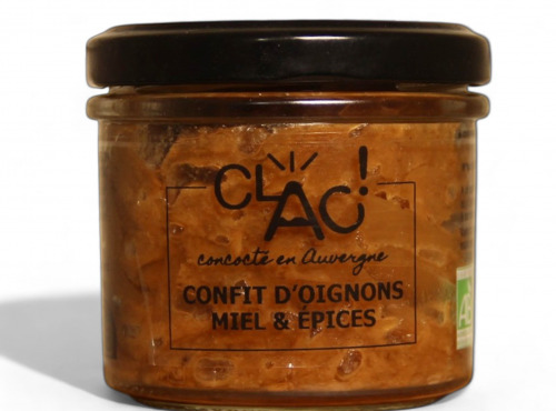 CLAC Conserverie - Confit d'oignons miel et épices bio - 110g