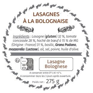Les Bocaux du Bistrot - Lasagnes à la Bolognaise