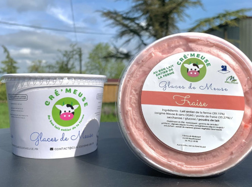 Glaces de Meuse - Crème Glacée "Fraise" - 360gr