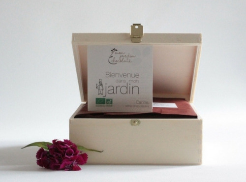 Mon jardin chocolaté - Boîte en bois de 20 chocolats Bio