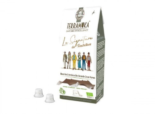 TERRAMOKA - Café LA SIGNATURE x60 capsules home compost type Nespresso