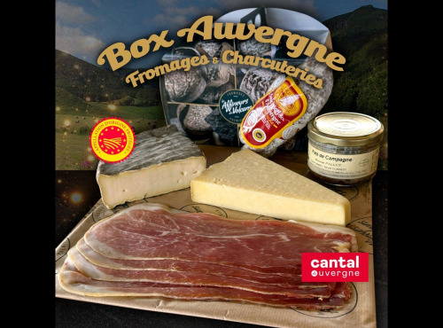 Les Affineurs des Volcans - Coffret Cadeau Auvergne 2 Fromages AOP et 3 Charcuteries