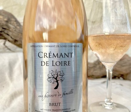 Domaine de la Chopinière du Roy - Lot de 3 bouteilles de Crémant de Loire Rosé Dry, Fines Bulles et Fruité AOP - 3x75 cl