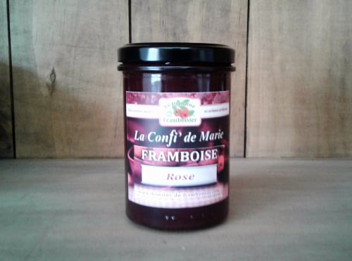 Le Domaine du Framboisier - Confiture allégée en sucre Framboise et Rose 250g