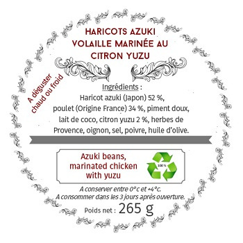 Les Bocaux du Bistrot - Haricots azuki, volaille marinée au citron yuzu