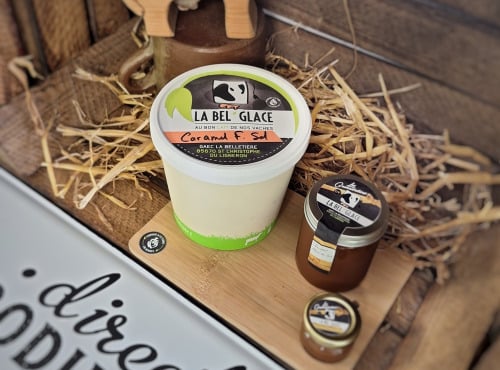 La Bel'glace - Crème glacée Caramel fleur de sel 1L HVE