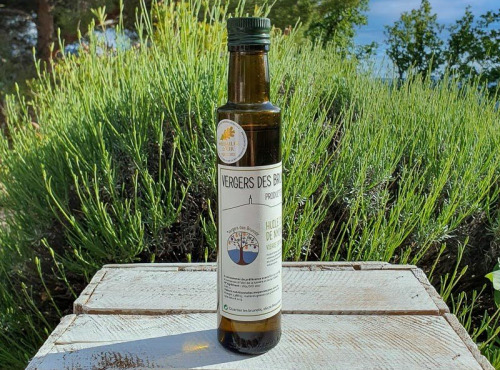 Vergers des brunots - Huile d'olive au basilic 25cl