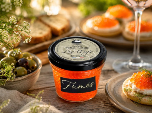 Caviar Perle Noire - Oeufs de truite fumés - 180 gr