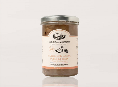 Moulin de la Veyssière - Confiture Extra Poire et Noix - 12x250g