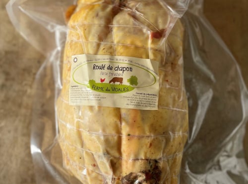 Ferme du Vidalies - [Précommande] Roulé de chapon farce forestière ≈ 3 kg