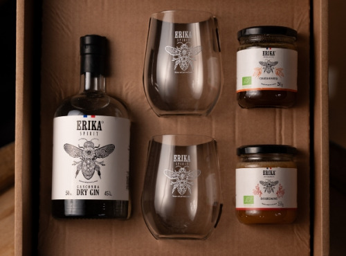 Erika Spirit - Coffret Dry Gin Erika Spirit et miels BIO