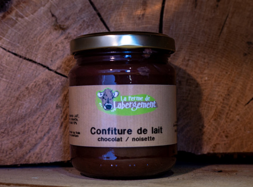 La Ferme de Labergement - Confiture de lait chocolat/noisette 200 g - carton de 12 pots